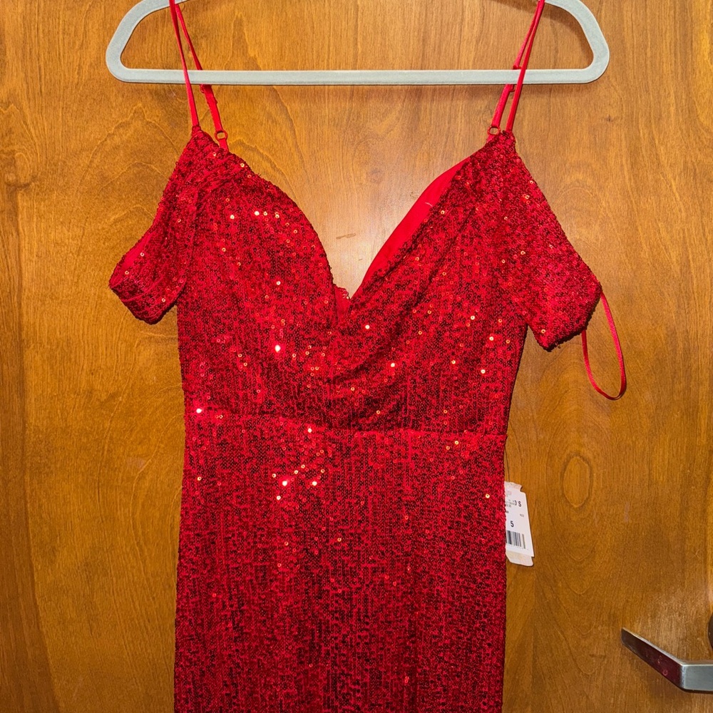 Red Sequin Dress